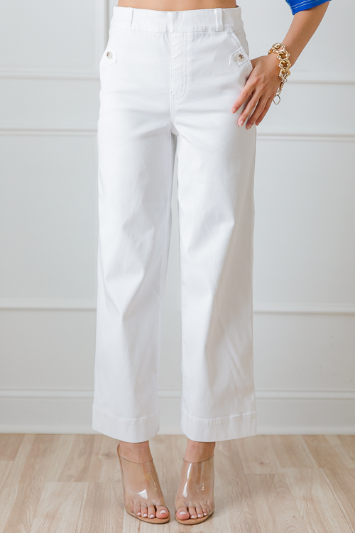 SPANX® White Twill Wide Leg Pant (XS-2X)