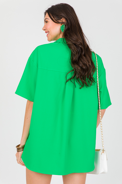 Jojo Oversized Shirt, Apple Green