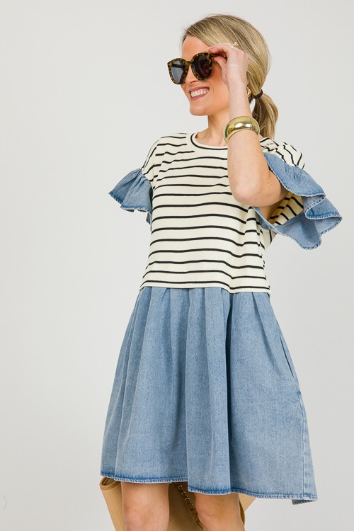 Denim Contrast Stripe Dress - 0311-26.jpg