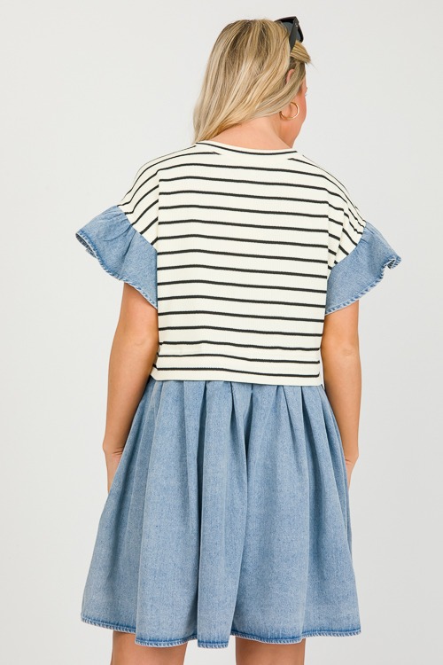 Denim Contrast Stripe Dress - 0311-30.jpg