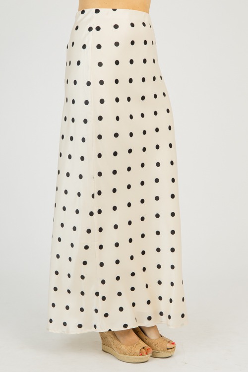 Polka Dot Maxi Skirt, Beige - 0311-60.jpg