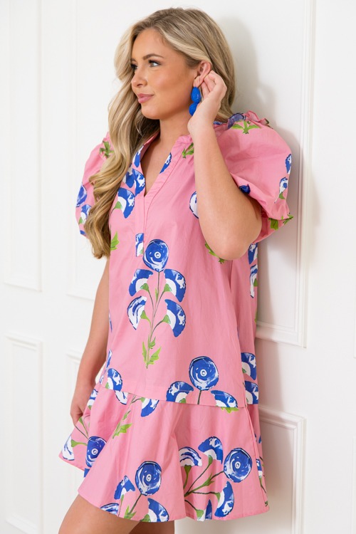 Amelia Floral Dress, Pink