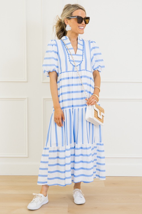 Brinley Stripe Maxi, Lt. Blue