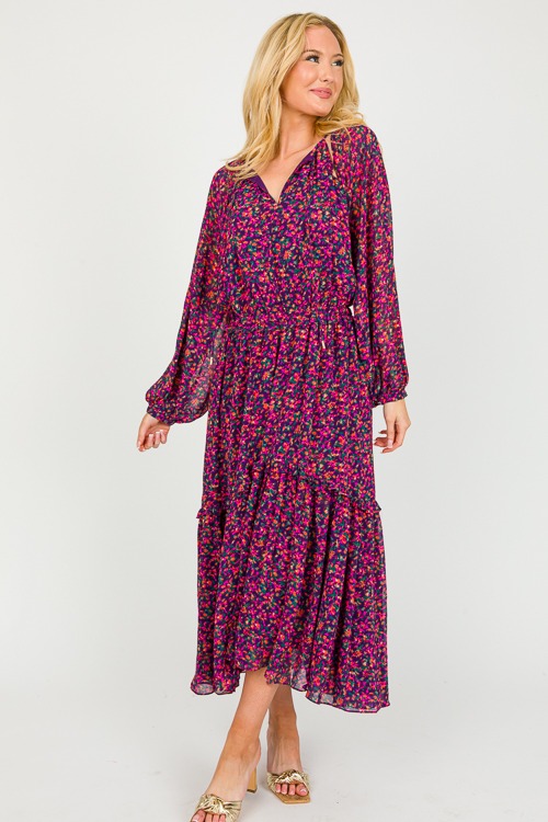Floral Chiffon Midi, Navy Magenta - 0314-133h.jpg