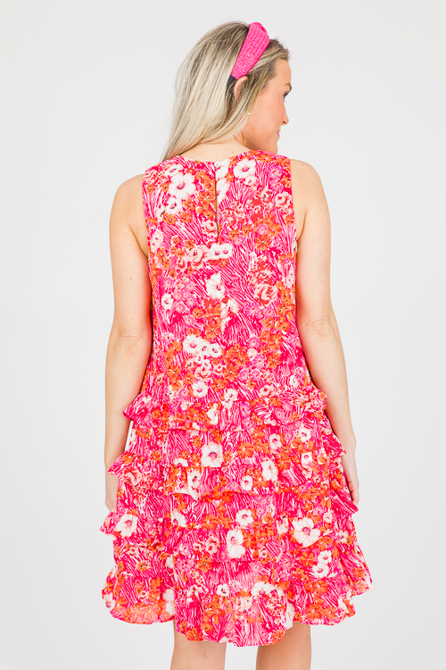 Sarasota Floral Dress, Fuchsia