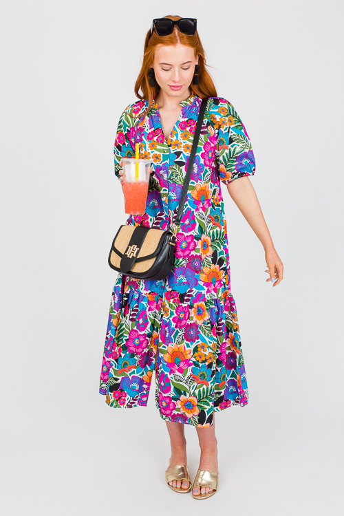 Wynette Belted Midi, Floral Mul
