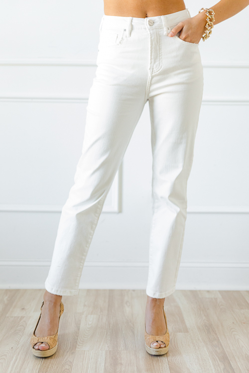 Whitley Straight Jeans, White