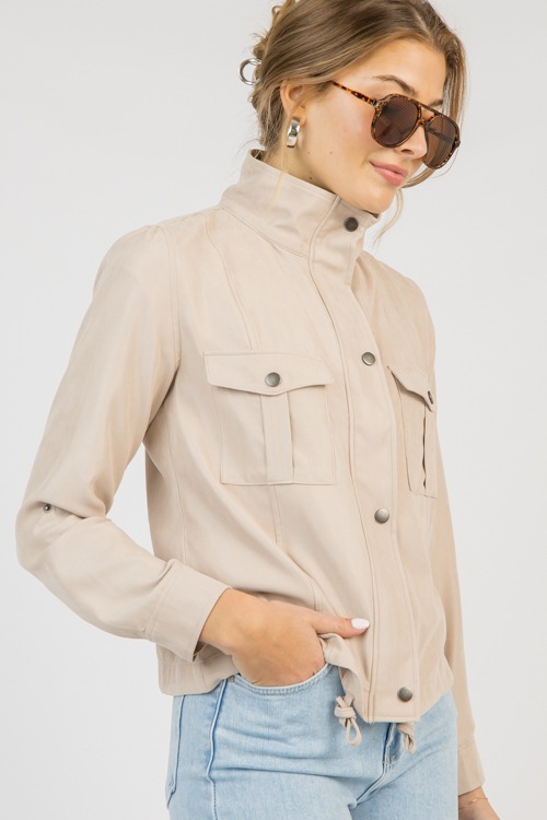 Brennan Utility Jacket, Beige