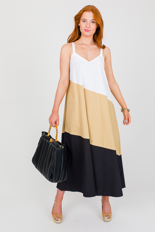 Mackenzie Colorblock Maxi, Black