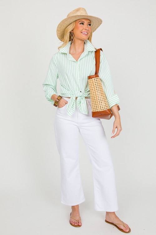 Smith Stripe Shirt, White/Green - 0322-50.jpg