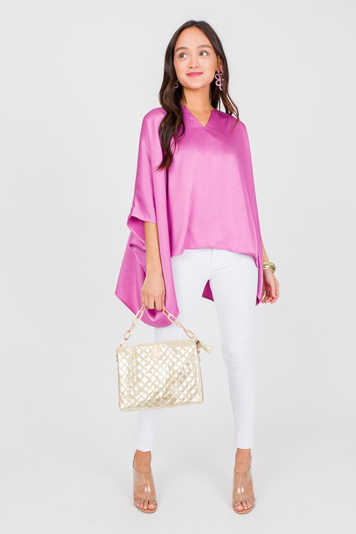 Dana Satin Blouse, Pink