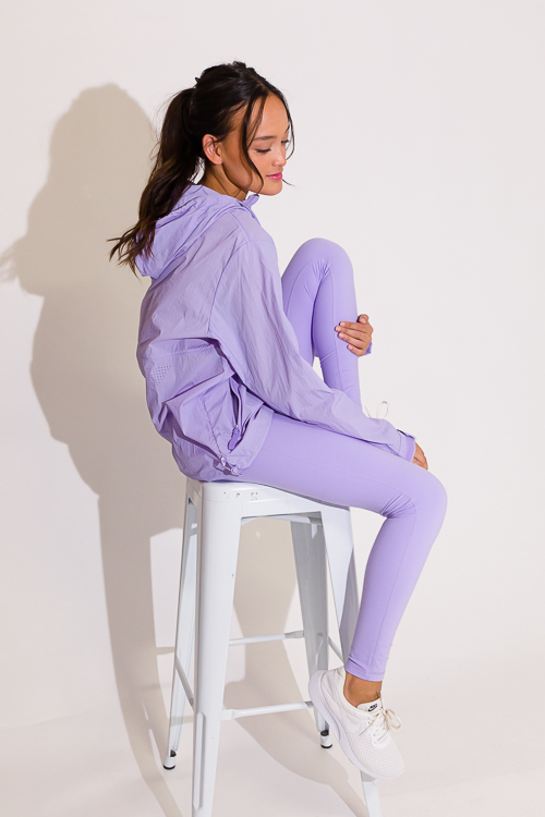 Half Zip Windbreaker, Lavender