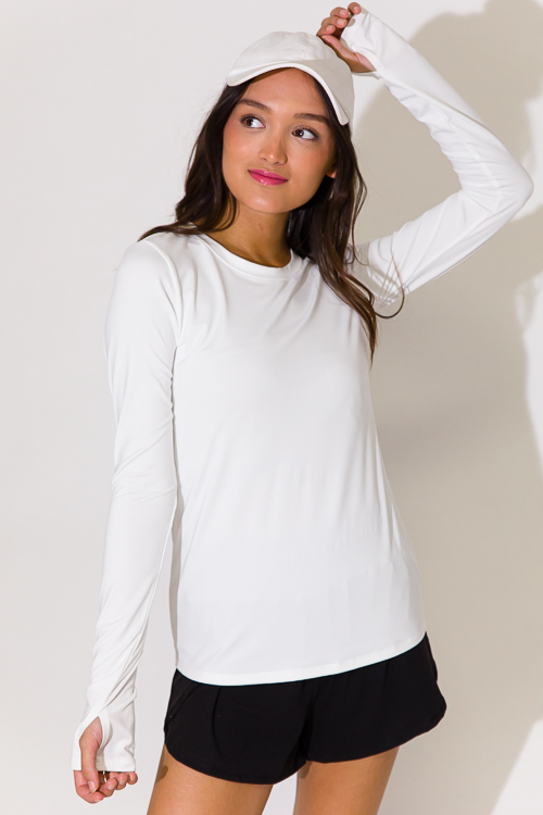 Active Long Sleeve Top, White