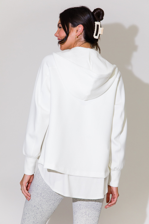 Rae Ponte Zip Jacket, Cream
