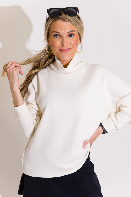 Creamy Modal Turleneck, Ivory