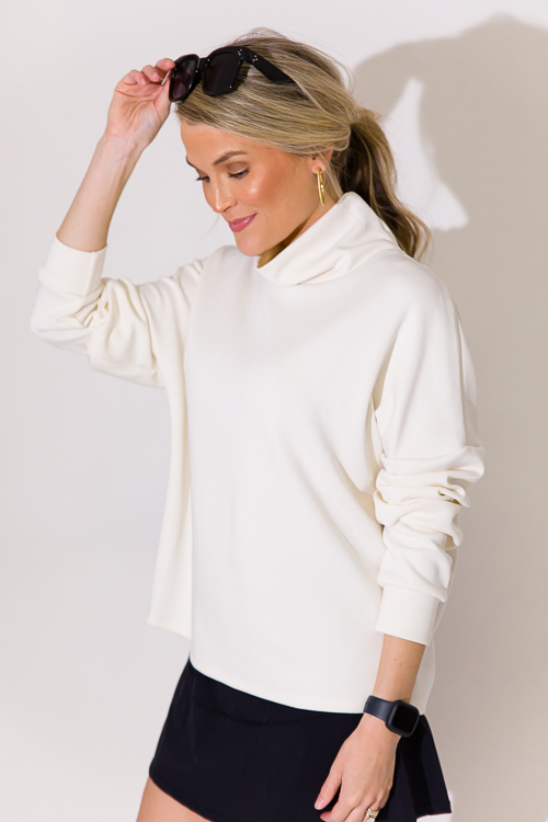 Creamy Modal Turleneck, Ivory