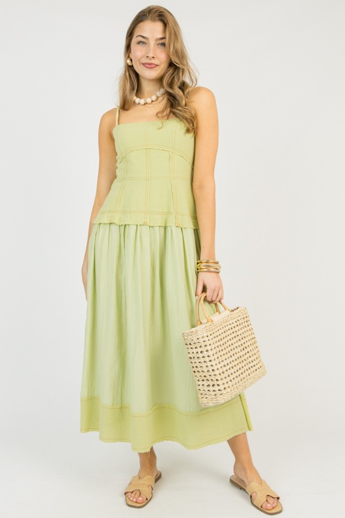 Rowan Midi, Tea Green