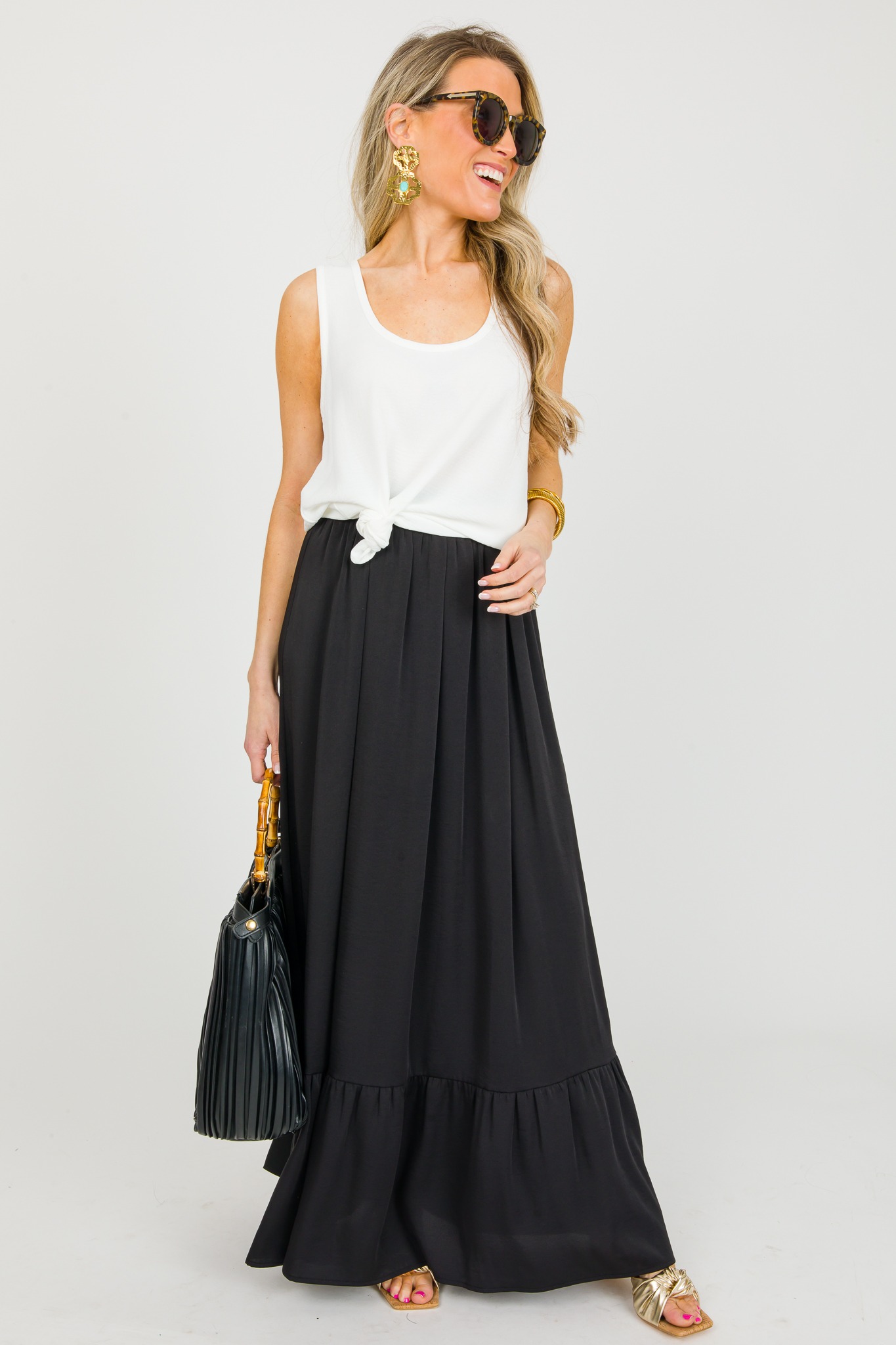 Silk Tiered Skirt, Black - 0326-100.jpg