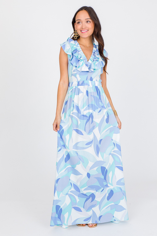 By The Sea Maxi, White Blue