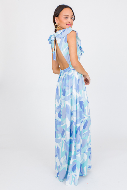 By The Sea Maxi, White Blue