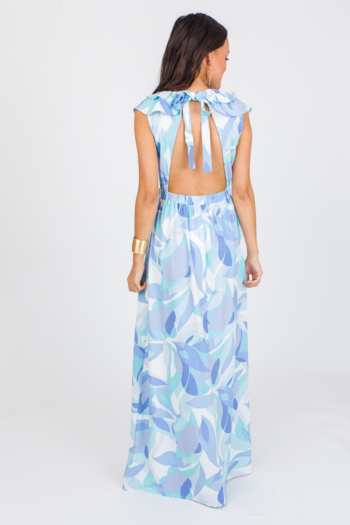 By The Sea Maxi, White Blue