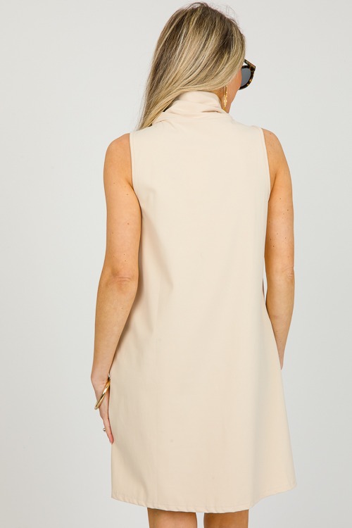 Smooth Sleeveless Dress, Cream - 0327-39.jpg