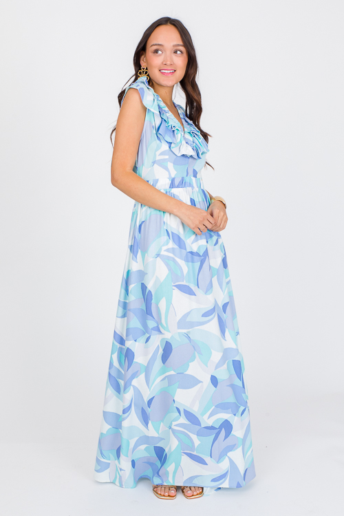 By The Sea Maxi, White Blue