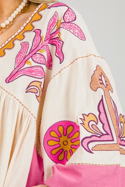 Embroidery V-Neck Dress, Ivory - 0327-86h.jpg