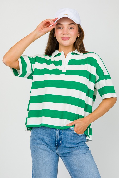 Grade A Stripe Top, Green
