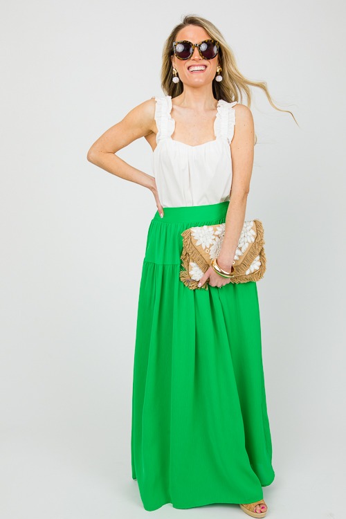 Side Pocket Maxi Skirt, Green - 0328-72.jpg