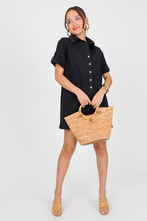 Back In Black Button Romper