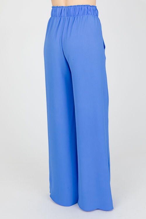 Slit Leg Pants, Clean Blue