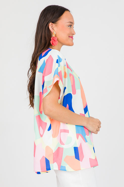 Abstract Print Top, Multi