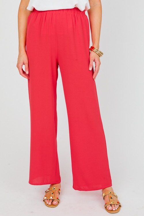 Anise Pull-On Pants, Red