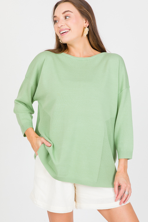 Fiona Tunic Sweater, Sage