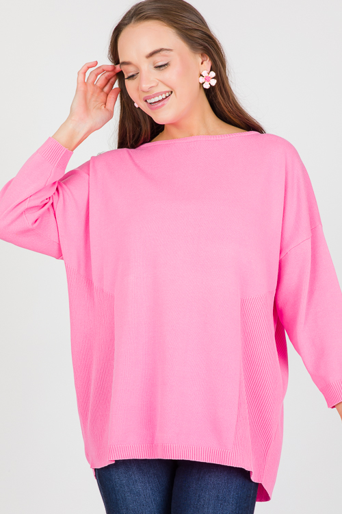 Fiona Tunic Sweater, Pink