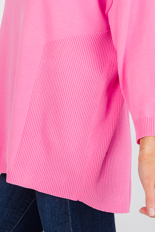 Fiona Tunic Sweater, Pink