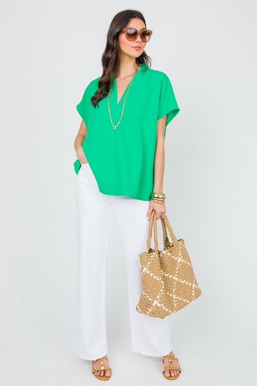 Zoey Oversize Blouse, Green