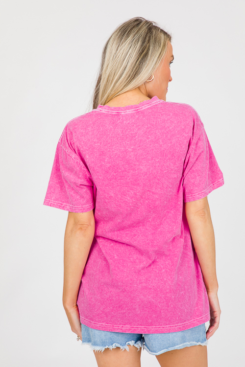 Tiger Graphic Tee, Hot Pink
