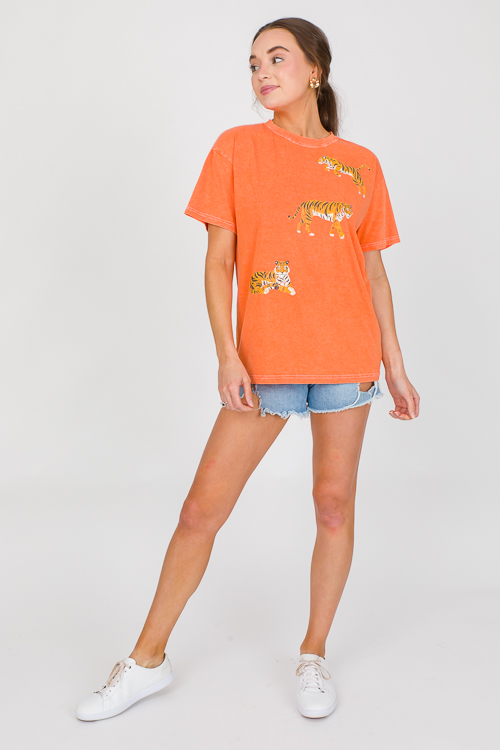 Tiger Graphic Tee, Orange