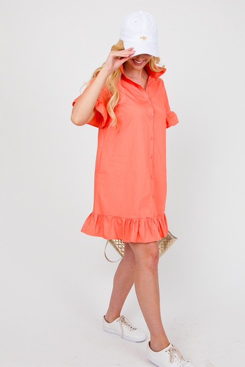 Ruffled Shirt Dress, Orange - 0405-66.jpg