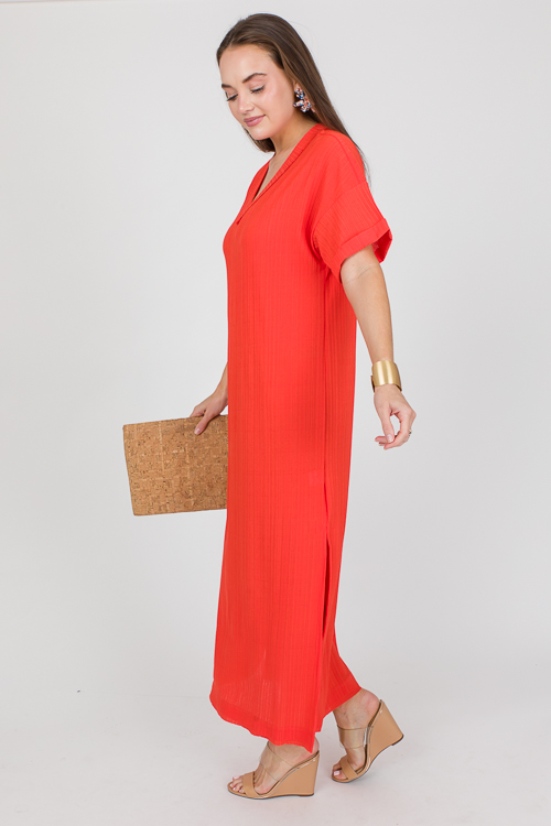 Rib Knit Maxi, Orange