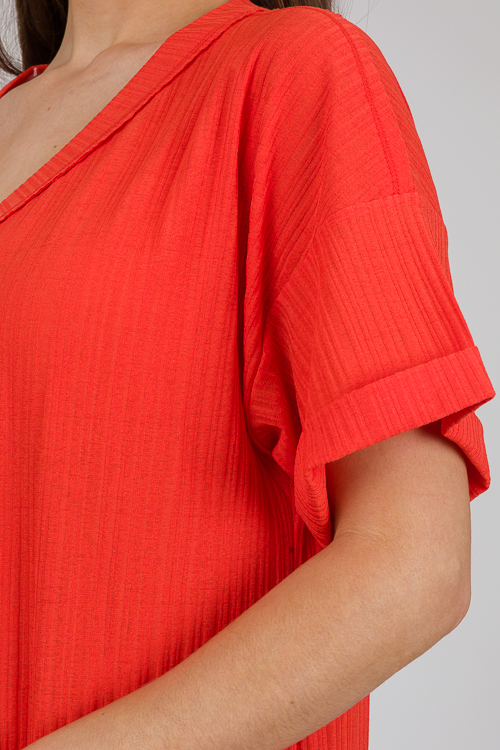 Rib Knit Maxi, Orange