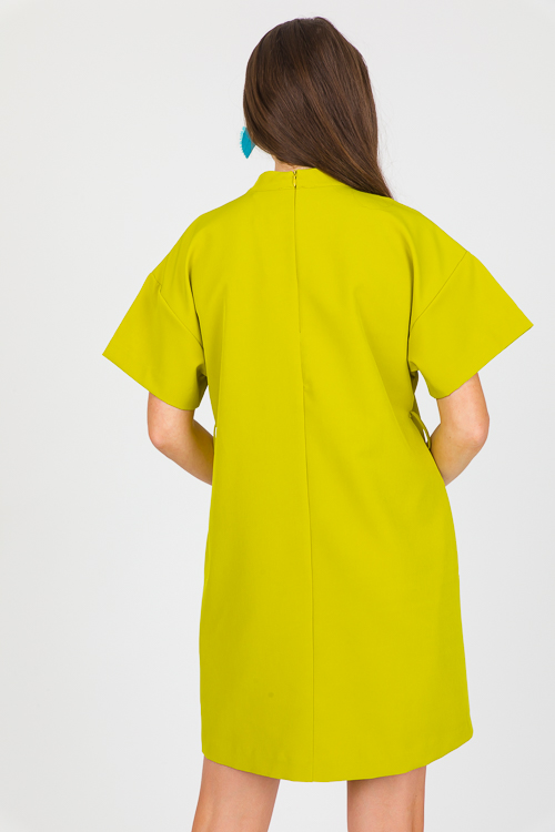 Cora Belted Dress, Lime