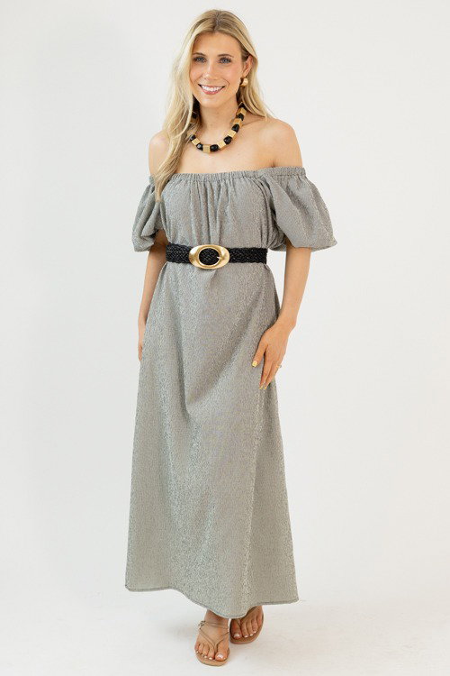 blue dress for baby girl Cartmel Check Maxi Dress Black | Cream | Black | Cream | Womens main image 0