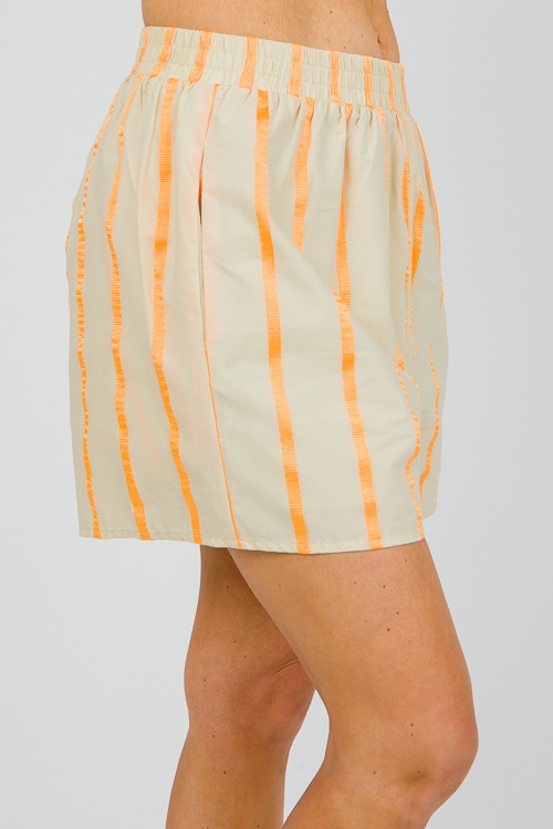Ribbon Stripe Shorts, Beige/Orange - 0409-86h.jpg