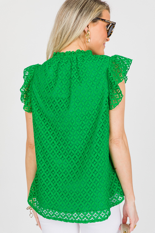 Lucky Lace Top, Green