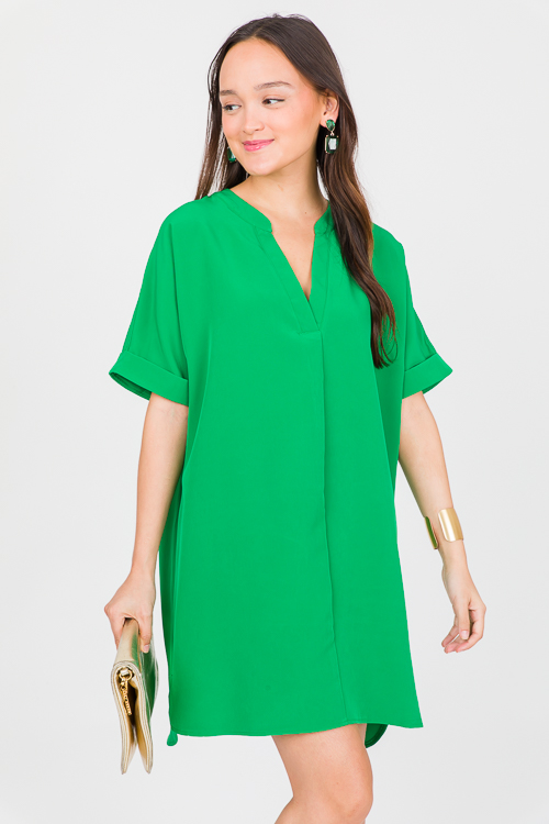 Top Notch Dress, Kelly Green New Arrivals The Blue Door Boutique