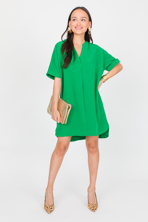 Top Notch Dress, Kelly Green New Arrivals The Blue Door Boutique