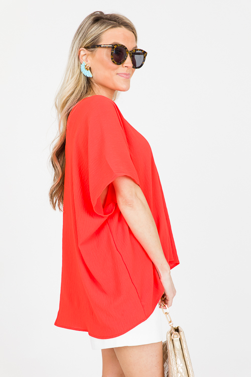 April V Blouse, Neon Orange